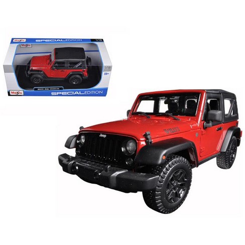 2014 Jeep Wrangler Willys Red 1/18 Diecast Model Car By Maisto : Target