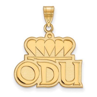 Black Bow Jewelry 10k Yellow Gold Old Dominion Monarchs NCAA Large Pendant