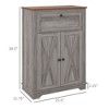 NicBex Minimalist Sideboard Cabinet Farmhouse Kitchen Buffet Cabinet with 2 Doors Small Storage Cabinet for Small Space,Living Room - 3 of 4