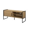 GlasFlength TV Stands and Consoles TV Stand Contemporary Minimalist Metal Frame TV Stand Coastal Oak for Living Room, Beige, 52"*20"*6" - 4 of 4
