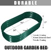 Galvanized Steel Oval Outdoor Raised Garden Beds Anti-Rust Metal Planter Box for Garden (2-Pack) - 2 of 4