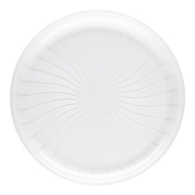 16" Clear Pavilion Round Disposable Plastic Serving Trays