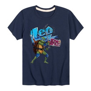 Boys' - Teenage Mutant Ninja Turtles - Leonardo AKA Leo Short Sleeve Graphic T-Shirt - 1 of 4