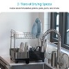 Home Zone Living Stainless Steel Dish Drying Rack with Side Racks and Drain Pipe, 2-Tier - 2 of 4