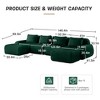 146'' Flannelette U-Shaped Modular Sectional Sofa with Movable Ottoman, Boneless Design, and Deep Seat - 4 of 4
