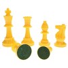 WE Games Color Bright Plastic Staunton Tournament Chess Pieces with 3.75 in. King - Half Chess Set of Chess Pieces Only, Yellow - 2 of 4