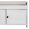 NicBex Shoe Rack Bench Shoe Storage Organizer Shutter-shaped Doors Removable Cushion Hidden Storage Space for Entryway Bedroom - 2 of 4