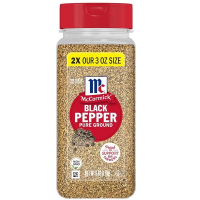McCormick Pure Ground Black Pepper, 6 oz (Pack of 4)
