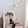 Rennnsan Lorindra 19"W 5-Light Cluster Staggered Color or Textured Glass Modern Dimmable Chandelier - 4 of 4
