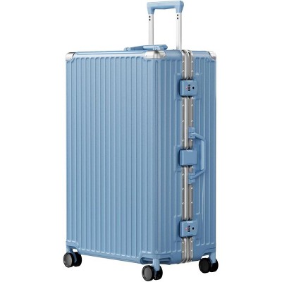 Luupatchy Business Aluminum Frame Zipperless Checked Luggage Hard Shell Suitcase with TSA Lock