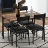 Dining Table Set for 4 with Upholstered Chairs, Kitchen Table and Chairs for 4, 5 Piece Dining Room Table Set, for Small Space, Apartment, Studio - 3 of 4