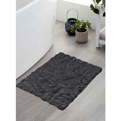 Home Weavers Inc Allure Collection Gray Cotton 5-Piece Bath Rug Set, Grey