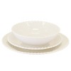 Gibson 12 Piece Melamine Embossed Dots Dinnerware Set - 3 of 4