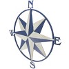 Metal Compass Distressed Wall Decor with Cream Accent Blue - Olivia & May: Nautical Theme, Vertical Metalwork Art, Spot Clean - 3 of 4