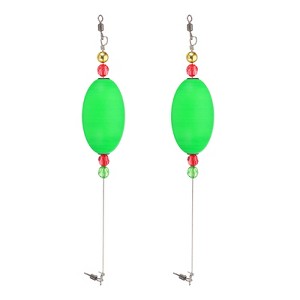 Unique Bargains Plastic Weighted Popping Oval Fishing Floats Rigs 2 Pcs - 1 of 4