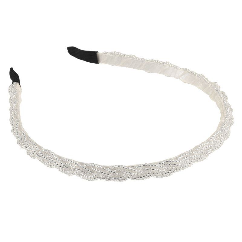 Unique Bargains Women's Beaded Hair Hoop Headband Accessories Hairband 0.43 Inch Wide 1 Pc, 5 of 7