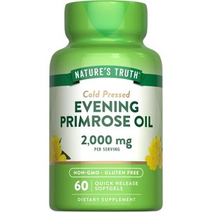 Nature's Truth Evening Primrose Oil Softgels | Cold Pressed | Non-GMO & Gluten Free Supplement - 1 of 4