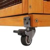 FURNIinspire Pet Crates and Houses, Tier Rabbit Hutch on Wheels, Openable Roof, Easy-to-Clean Tray, House for Small Animals, Orange, 38"*22"*6" - 4 of 4