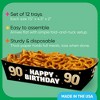 Big Dot of Happiness 90th Birthday Party Paper Food Trays, Disposable Food Boats, Black & Gold, Picnic, BBQ, Double-Sided Paper Meal Holders - 12 Ct - 3 of 4