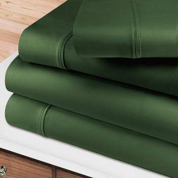 100% Premium Cotton 400 Thread Count Solid Deep Pocket Luxury Bed Sheet Set by Blue Nile Mills