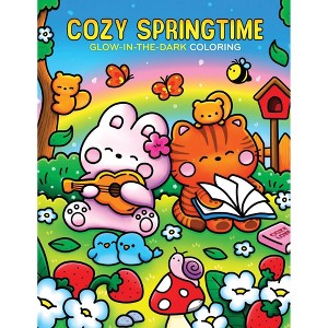 Cozy Springtime Glow-In-The-Dark Coloring - (Cozy Glow-In-The-Dark Coloring) by  Editors of Thunder Bay Press (Paperback) - 1 of 4