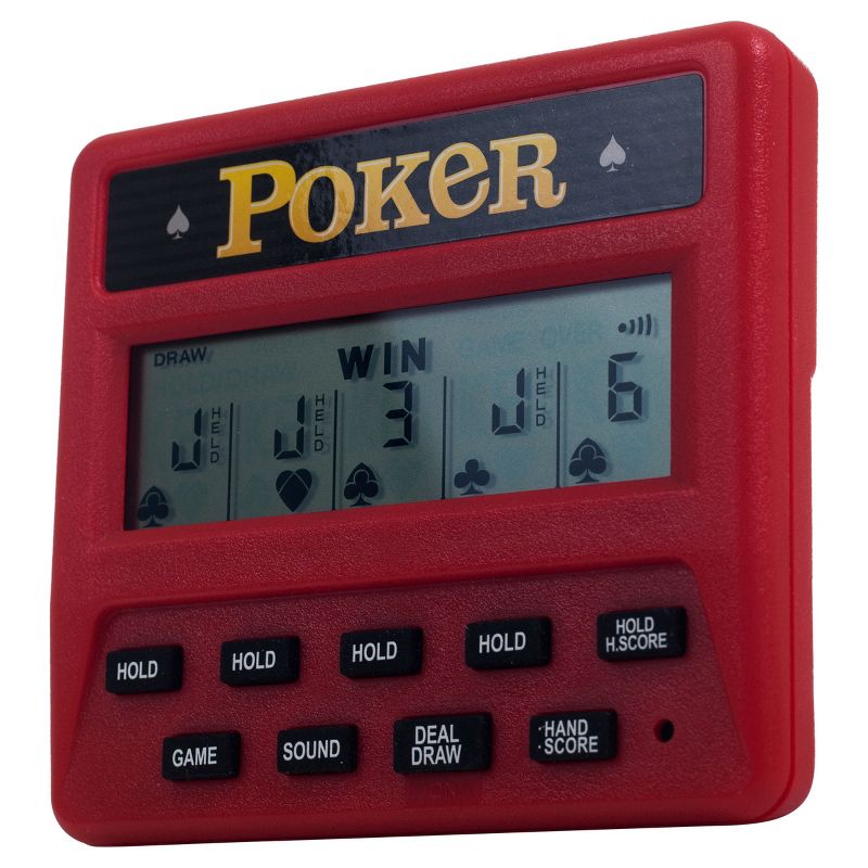 Trademark Poker Handheld Battery-Operated Electronic 5-in-1 Poker Game, 1 of 6