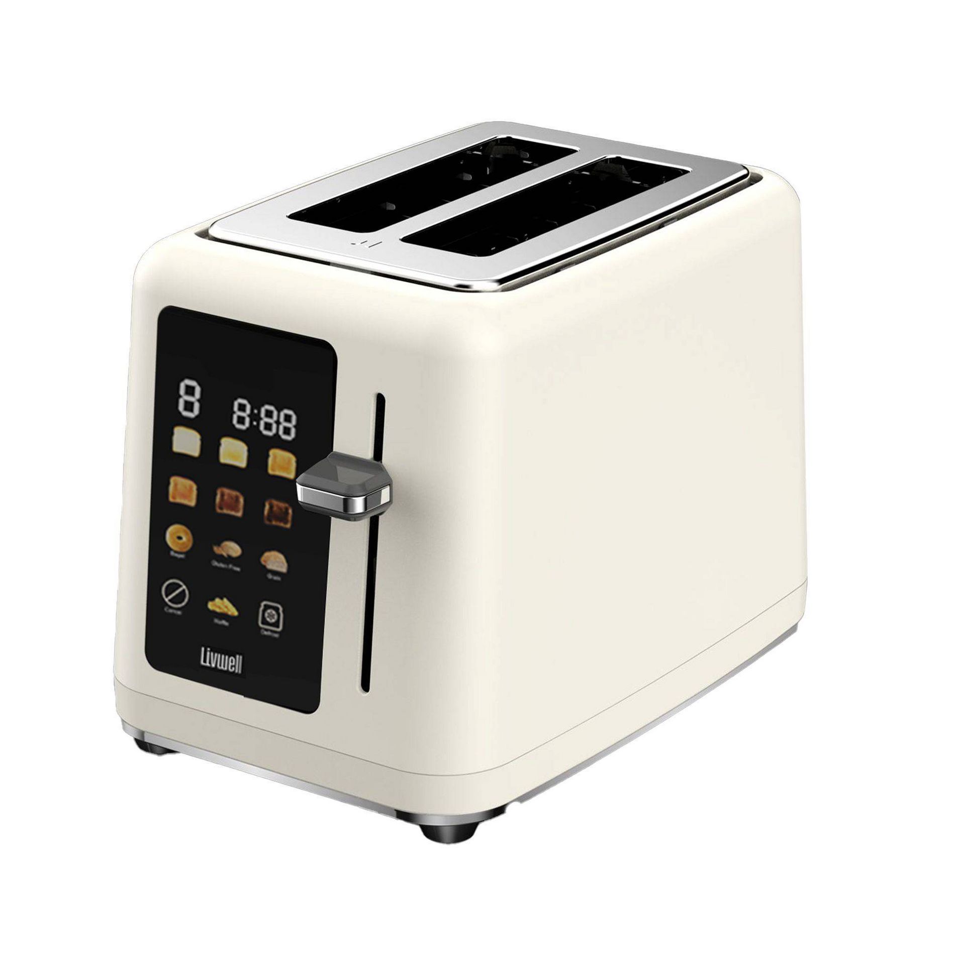 Livwell Brands Smart Touch 2 Slice Toaster White
