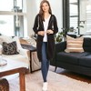 Anna-Kaci Women's Pocket Front Zip Up Long Sleeve Over-Sized Hoodie- X Large,Black - 2 of 4