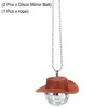 Unique Bargains Shiny Surface Ornament Car Party Accessory Hanging Disco Ball 2 Pcs - 3 of 4