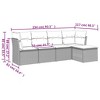 vidaXL Garden Sofa Set  PE rattan 5 Piece Adjustable Feet - 3 of 3