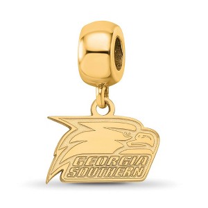 Black Bow Jewelry 14k Yellow Gold Plated Sterling Silver Georgia Southern Eagles NCAA Bead Charm - 1 of 4