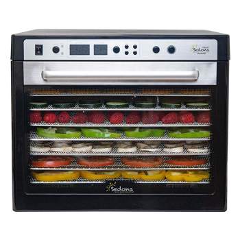 Tribest Sedona Supreme Food Dehydrator with Stainless Steel Trays – Black