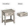 Coucheta Nightstand Set of 2 - Modern 2-Tier Bedside Tables with Storage Drawer, Space-Saving for Bedroom, Living Room & Dorm - 3 of 4