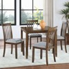 CAVINAS 34.5" Dining Table Set for 4 Square Wood Dining Table with 4 Upholstered Chairs for Kitchen - 4 of 4