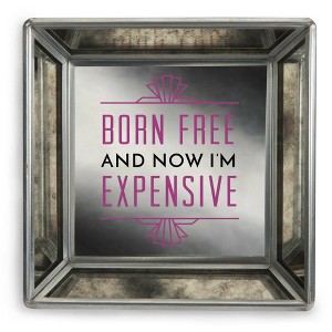 Pavilion Gift Company - Born Free - 4" Mirrored Tray - Decorative Trays and Platters - 1 of 4