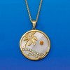 Ross-Simons Mother-Of-Pearl and 1.75-2.80 ct. t.w. Swiss Blue Topaz Paradise Pendant Necklace in 18kt Gold Over Sterling - 2 of 3