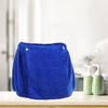 Unique Bargains Men's Bath Wrap Towel for Shower Spa Adjustable Robes with Hair Dry Cap 2 Pcs - 2 of 4