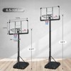 DSVIMOY Basketball Hoop with Adjustable Height, Outdoor Basketball Stand, Portable Basketball Stand, Black, 28"*20"*92.4" - 3 of 4