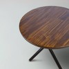 Contemporary Crossed Leg End Table Mocha/Black - Flora Home: Tripod Style, Beachwood Frame, Adult Assembly - 2 of 4