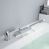 Sumerain Waterfall Roman Tub Faucet with Handheld and Brass Rough-in Valve, High Flow Chrome - 4 of 4