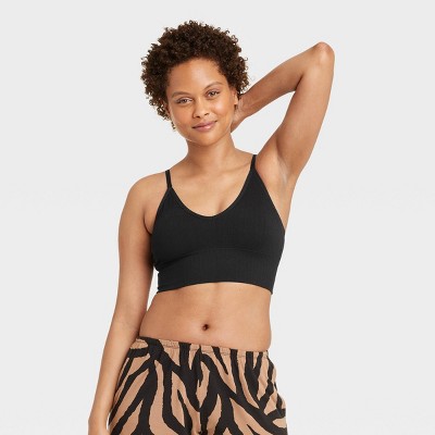 Women's Ribbed Seamless Longline Bralette - Auden™