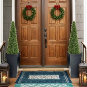 MAYEERTY Large Simluated Tree Green Indoor Outdoor Fake Plants Decoration for Living Room 2pcs/set - 1 of 4