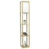 Creekwood Home Classix 62.5" 3-Tier Storage Floor Lamp with Charging Ports and Outlet - 4 of 4
