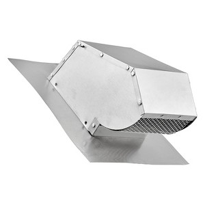 Lambro® 4-In. Aluminum Exhaust Roof Vent Cap with Screen, Damper, and Collar, 109R in Silver - 1 of 4