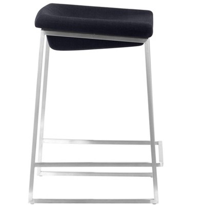 Modern Lids 25.6" Dark Gray Metal Counter Stool - Set of 2