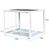 OiiBO Reptile Glass Terrarium, 24" x 18" x 18" Front Opening Terrarium with Double Hinge Door - 2 of 4