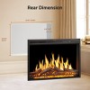 R.W.FLAME 37-Inch Electric Fireplace Insert with Adjustable Flame Colors, Log Colors, Flame Speed, and Brightness, Includes Remote Control - 2 of 4