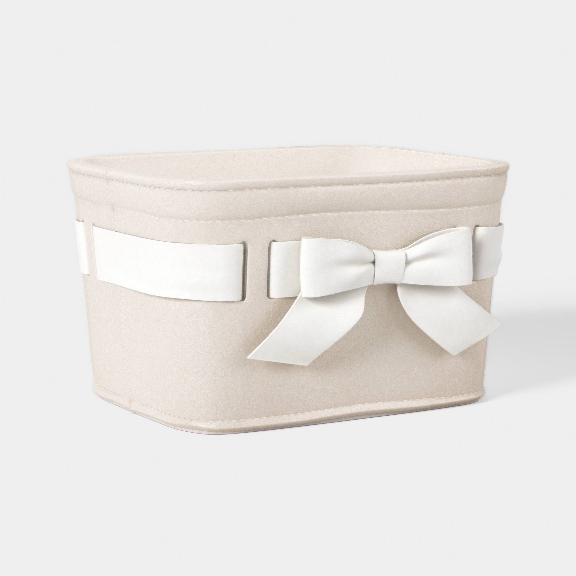 Felt Bow Decorative Basket Cream - Threshold™