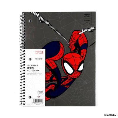 Yoobi Marvel 1 Subject Notebooks 8"x10.5" Wide Ruled Spider-Man Web