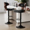 BABYYER Bar Stools Set of 2, Adjustable Height Swivel Bar Stools, with Back & Footrest, PU Leather Barstools, for Dining Room Kitchen - 2 of 4